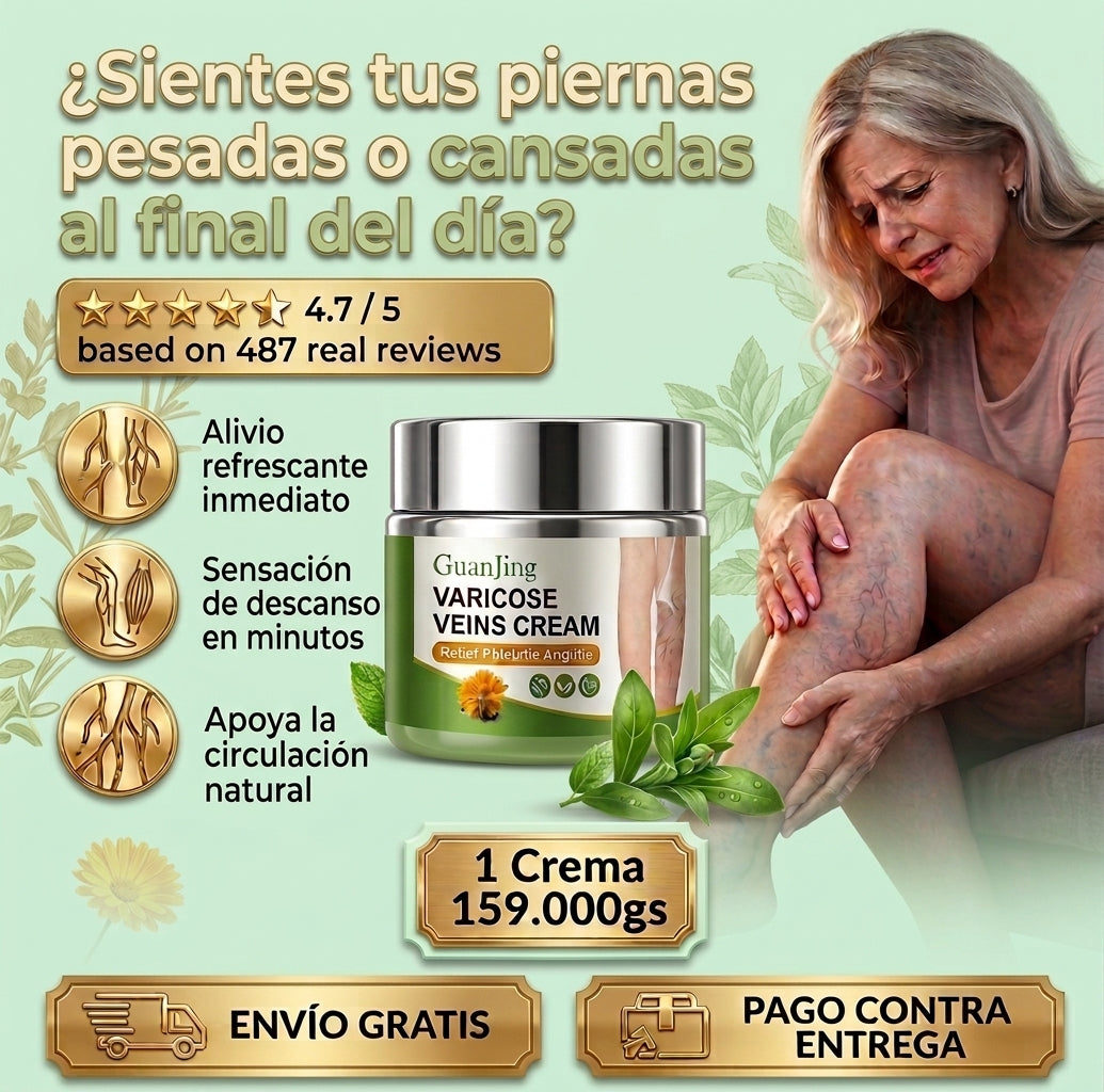 Crema Piernas Perfectas™ – Tratamiento Botánico para Várices y Celulitis