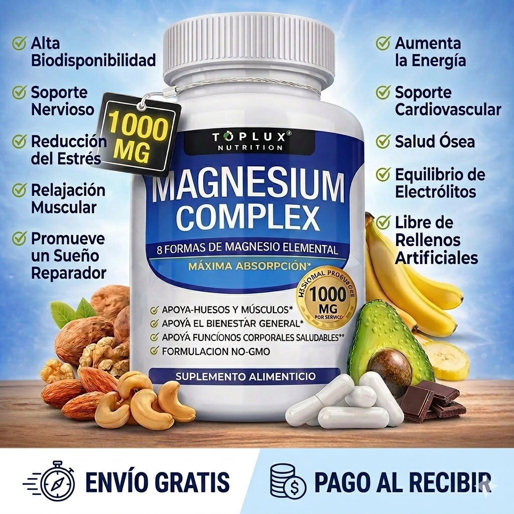 Magnesium Complex 8 Formas de Magnesio Elemental 60Caps