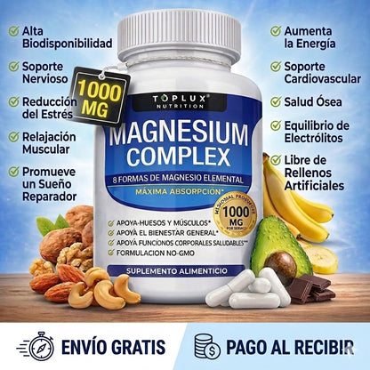 Magnesium Complex 8 Formas de Magnesio Elemental 60Caps