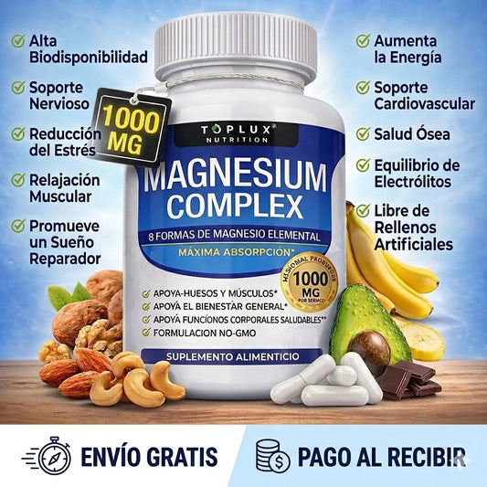 Magnesium Complex 8 Formas de Magnesio Elemental 60Caps
