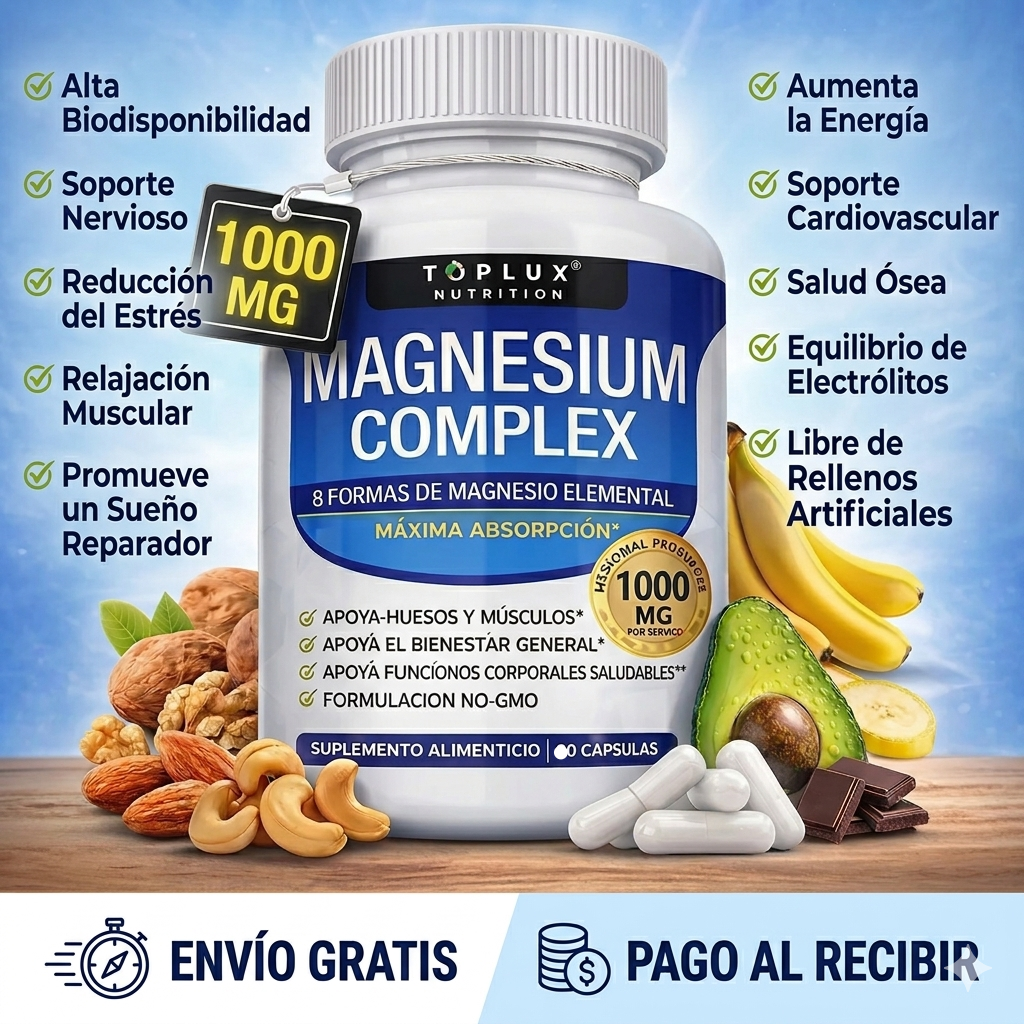 Magnesium Complex 8 Formas de Magnesio Elemental 30caps