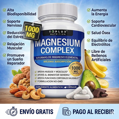 Magnesium Complex 8 Formas de Magnesio Elemental 30caps