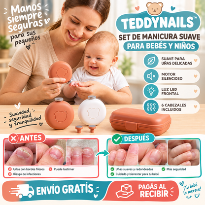 TeddyNails™ – Set de Manicura Suave para Recién Nacidos y Niños